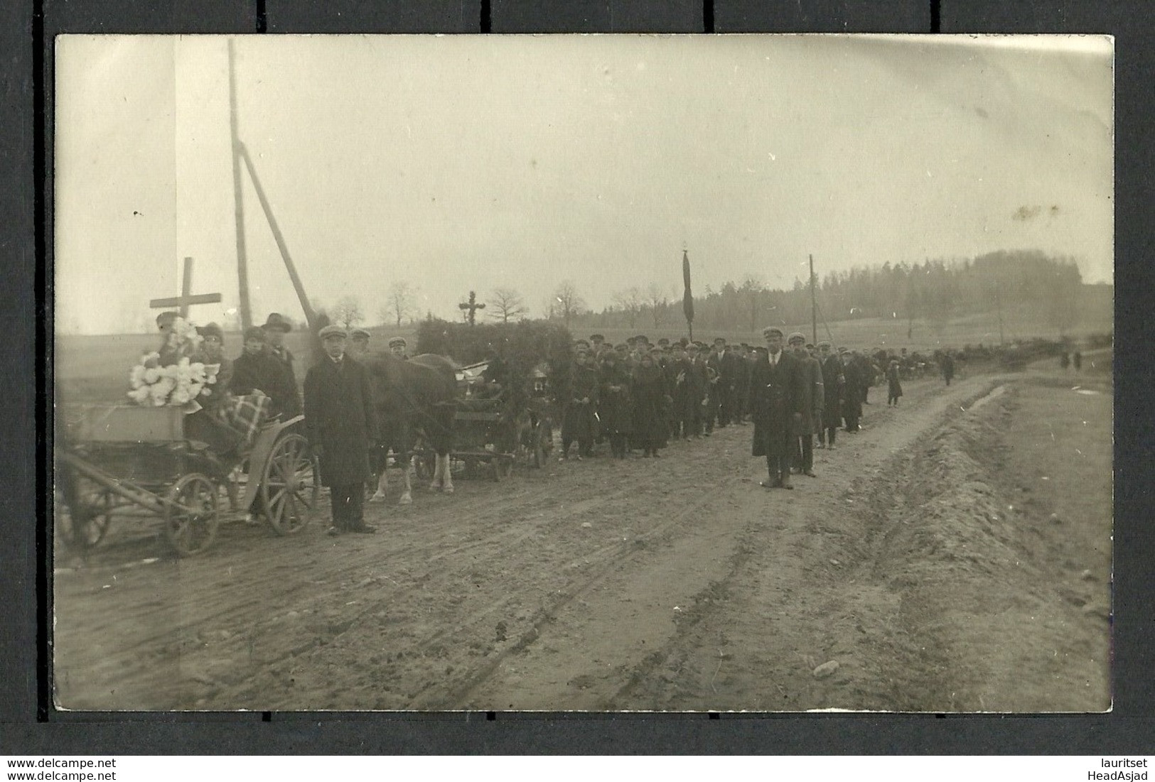 ESTLAND Estonia Ca 1920 Funeral Beerdigung Photo Post Card - Sin Clasificación