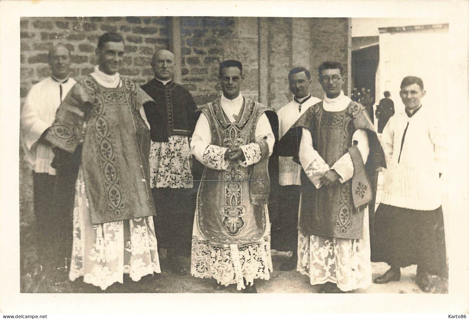 Challans * 2 Photos Anciennes 1934 & 1952 * Religieux , Hommes D'église , Religion * 13.2x9cm & 12x9cm - Challans