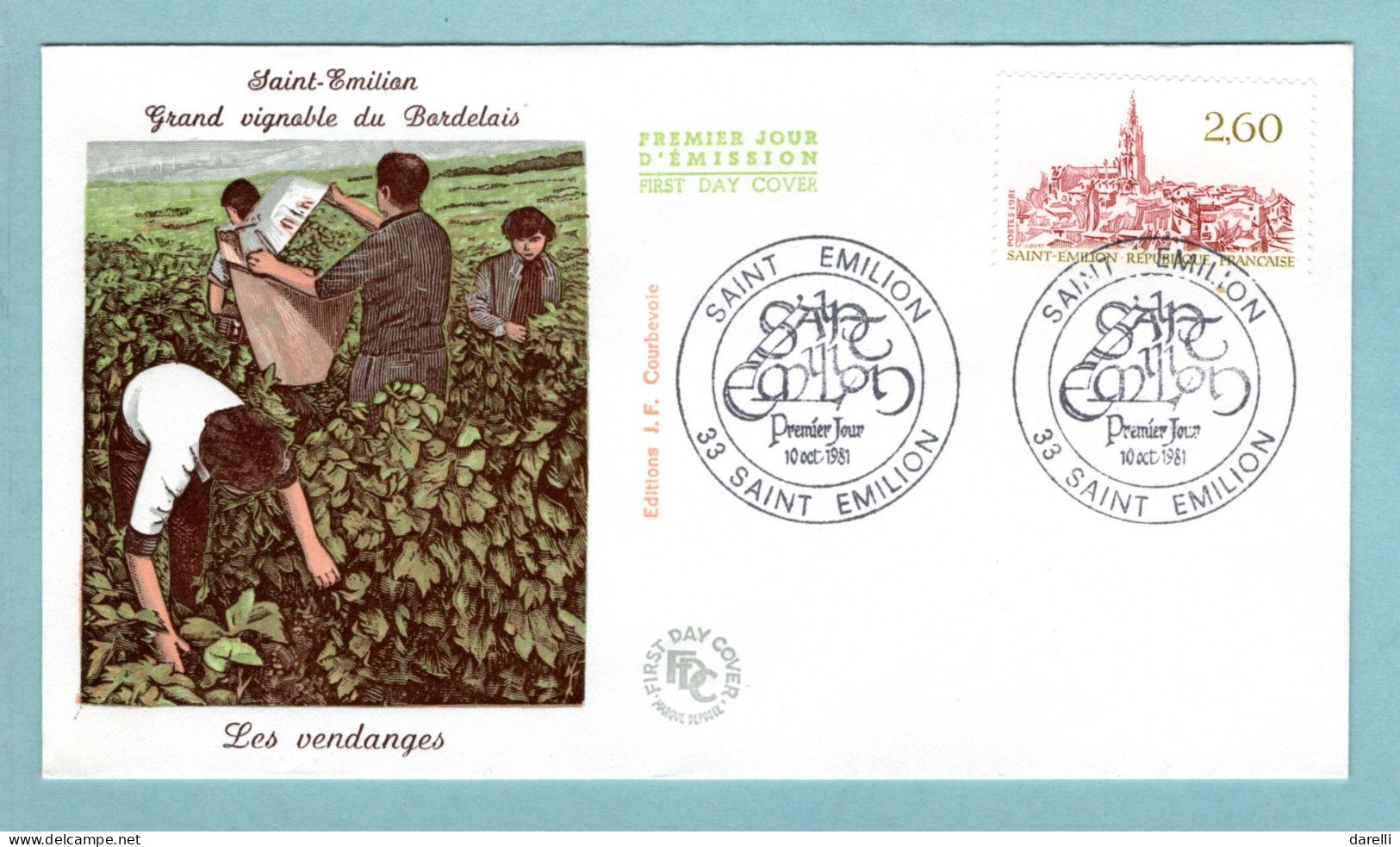 FDC France 1981 - Saint Emilion YT 2162 - 33 St Emilion - 1980-1989