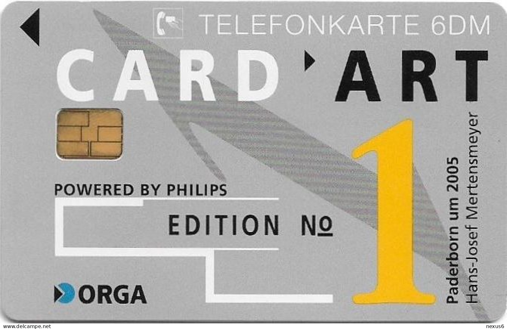 Germany - Orga - Card Art Nr. 1 - Paderborn Um 2005 - O 0598 - 04.1994, 6DM, 2.000ex, Mint - O-Serie : Serie Clienti Esclusi Dal Servizio Delle Collezioni