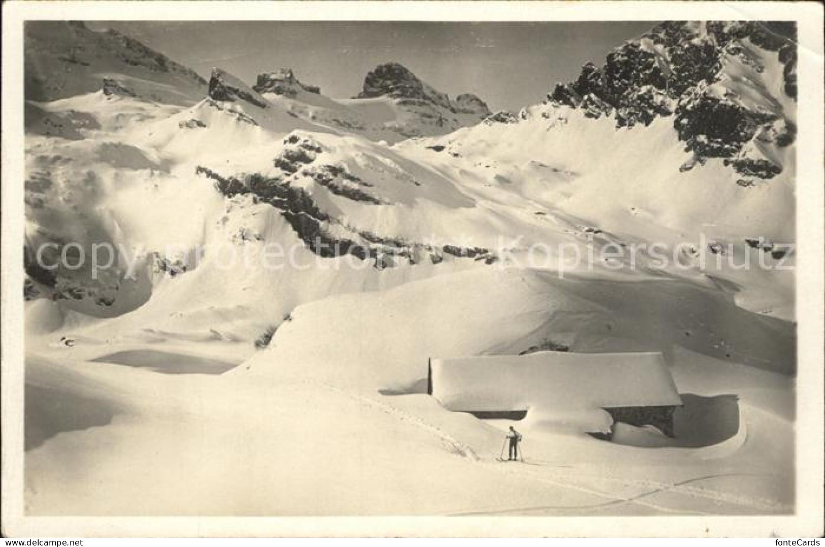 12042487 Engelberg OW Truebsee Mit Jochpass Berghuette Winterpanorama Engelberg - Sonstige & Ohne Zuordnung