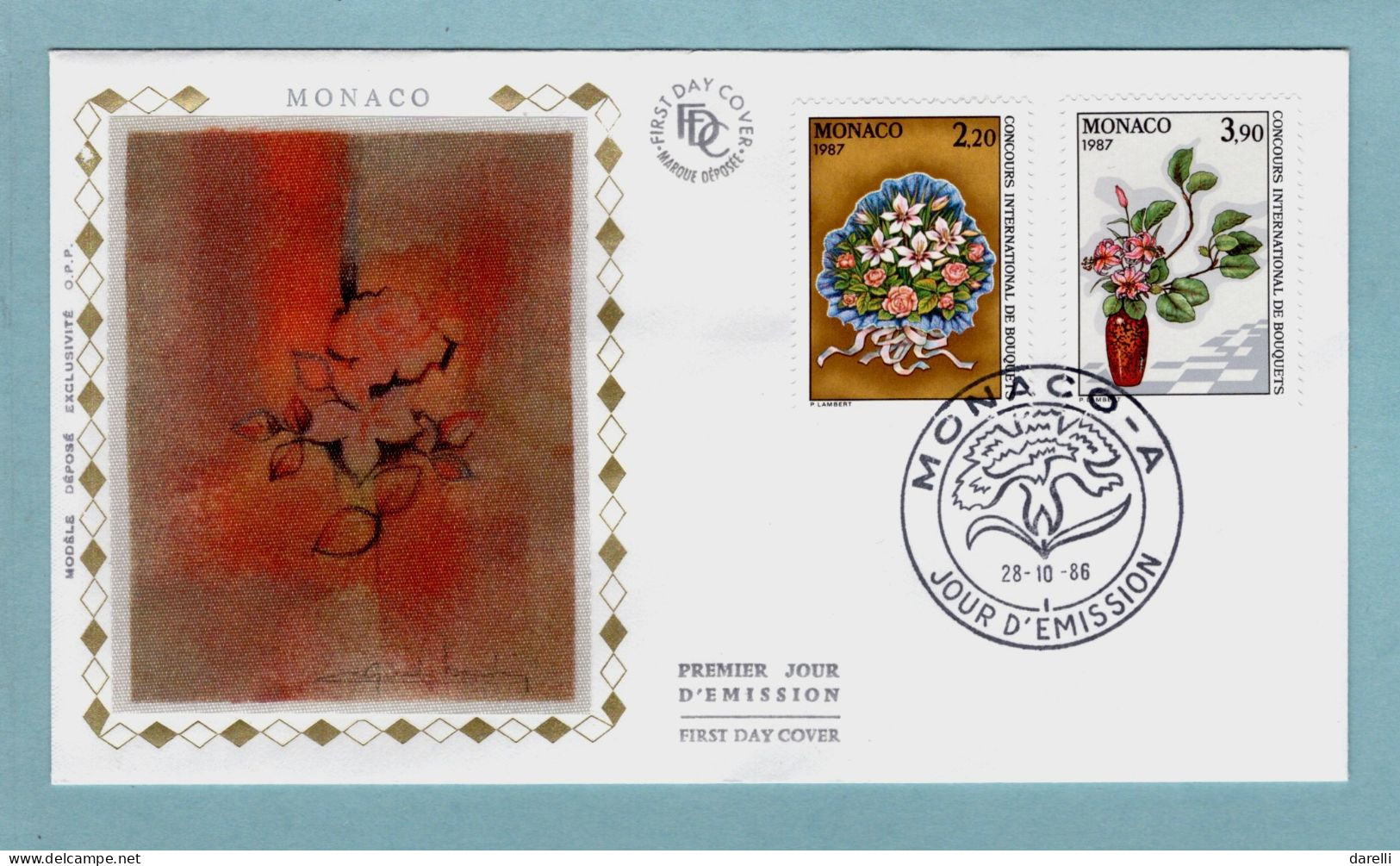 FDC Monaco 1986 - Concours International De Bouquets 1986 - YT 1551 Et YT 1552 - FDC