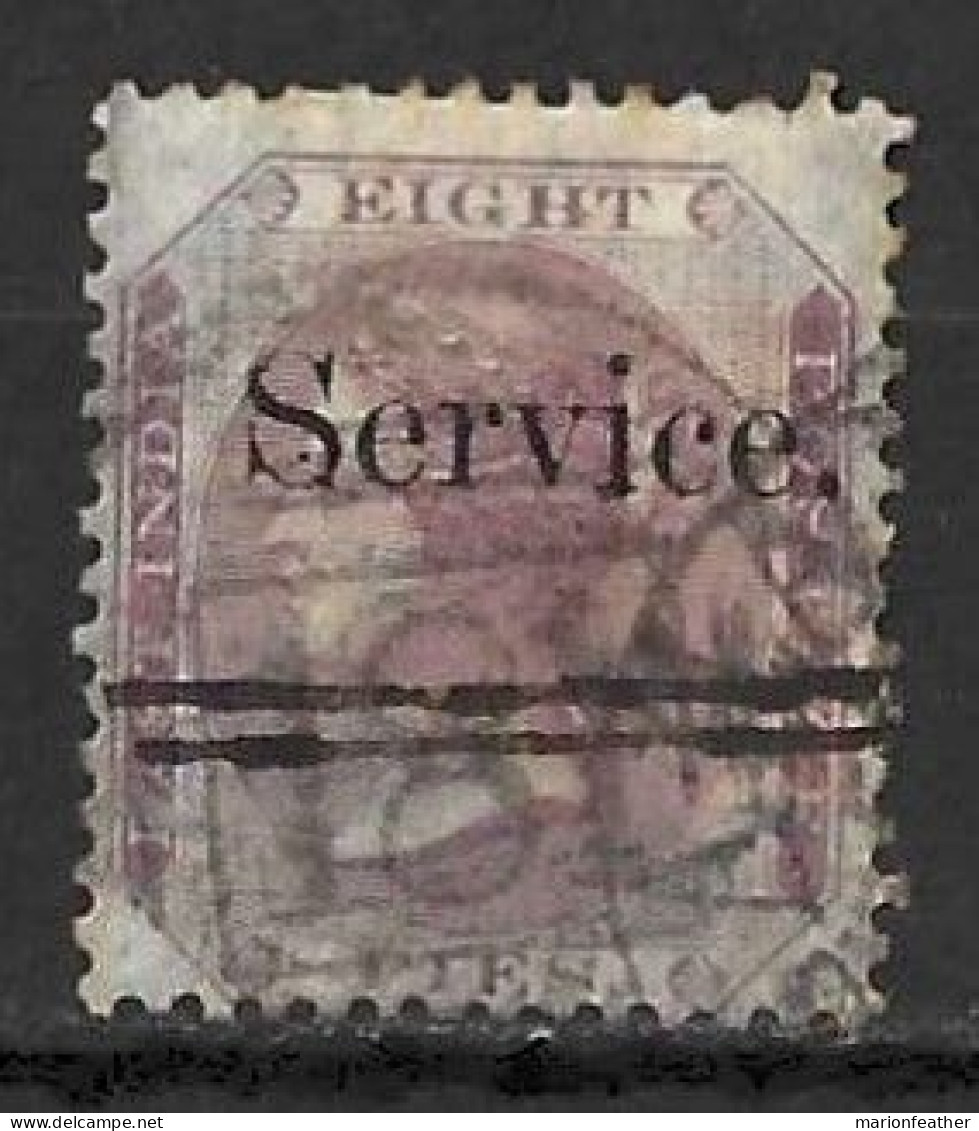 INDIA.....QUEEN VICTORIA..(1837-01..)..." 1866..".....SERVICE.....8p....(CAT.VAL.£80..)...USED..... - 1902-11  Edward VII