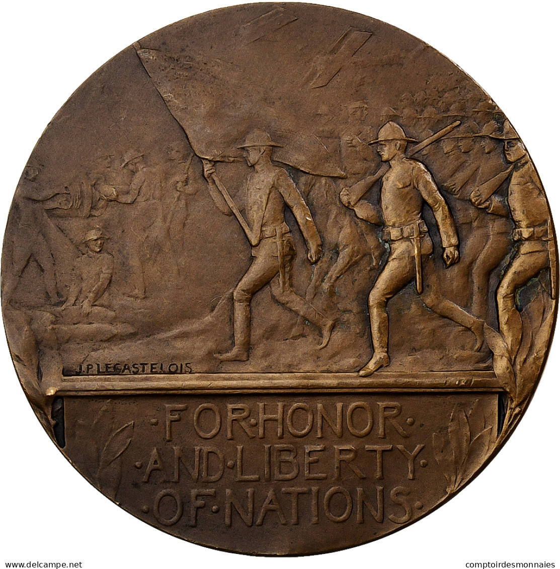 France, Médaille, Général Pershing, Bronze, Legastelois, SUP - Sonstige & Ohne Zuordnung