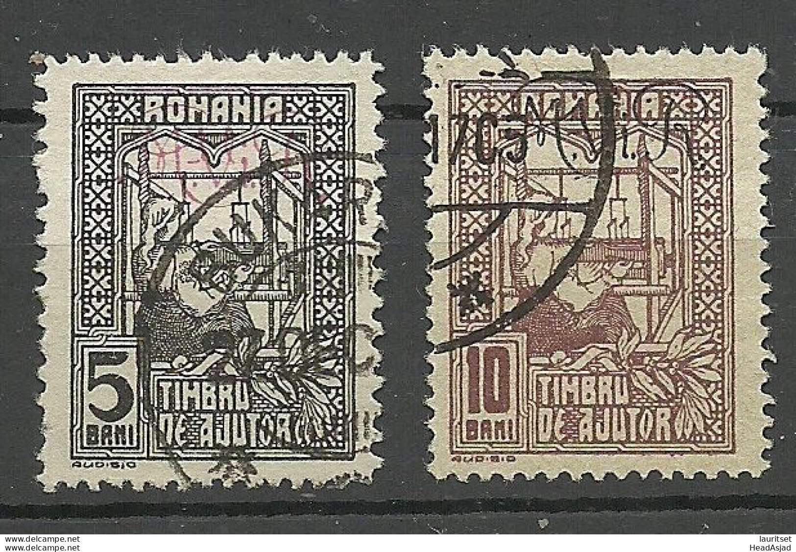 Deutsche Militärverwaltung In Romania Rumänien 1917 Michel 1 - 2 O Kriegssteuermarken - Ocupación 1914 – 18