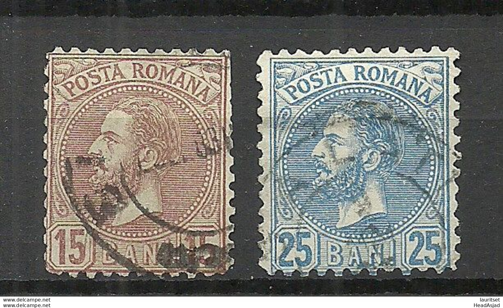 ROMANIA Rumänien 1880 Michel 55 - 56 O - 1858-1880 Moldavia & Principality