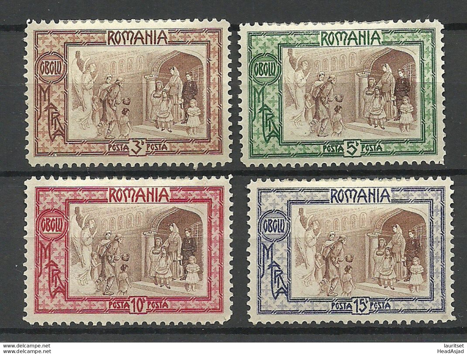 ROMANIA Rumänien 1908 Michel 208 - 211 (*) Mint No Gum/ohne Gummi - Neufs