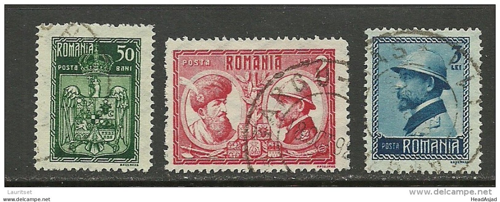 ROMANIA Rumänien 1922 Michel 288 & 290 - 291 O - Oblitérés