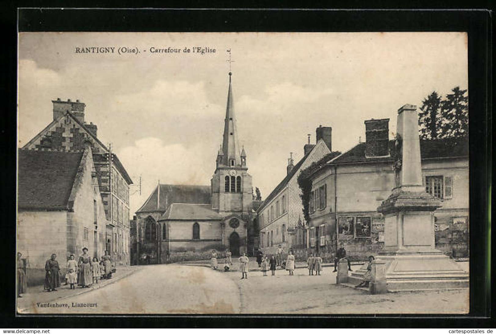 CPA Rantigny, Carrefour De L`Eglise  - Rantigny