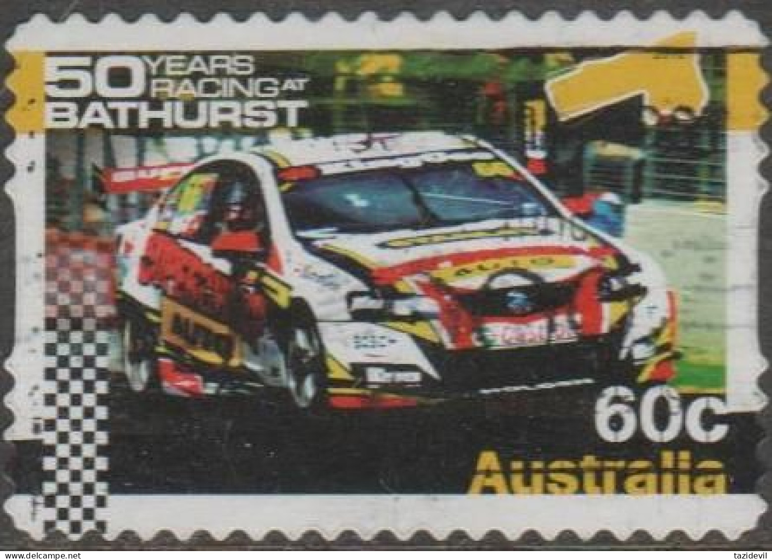 AUSTRALIA - DIE-CUT-USED 2012 60c Fifty Years Of Motor Racing At Bathurst - Ingall's Holden - Usados