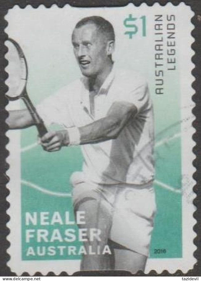AUSTRALIA - DIE-CUT-USED 2016 $1.00 Legends Of Tennis - Neale Fraser - Used Stamps