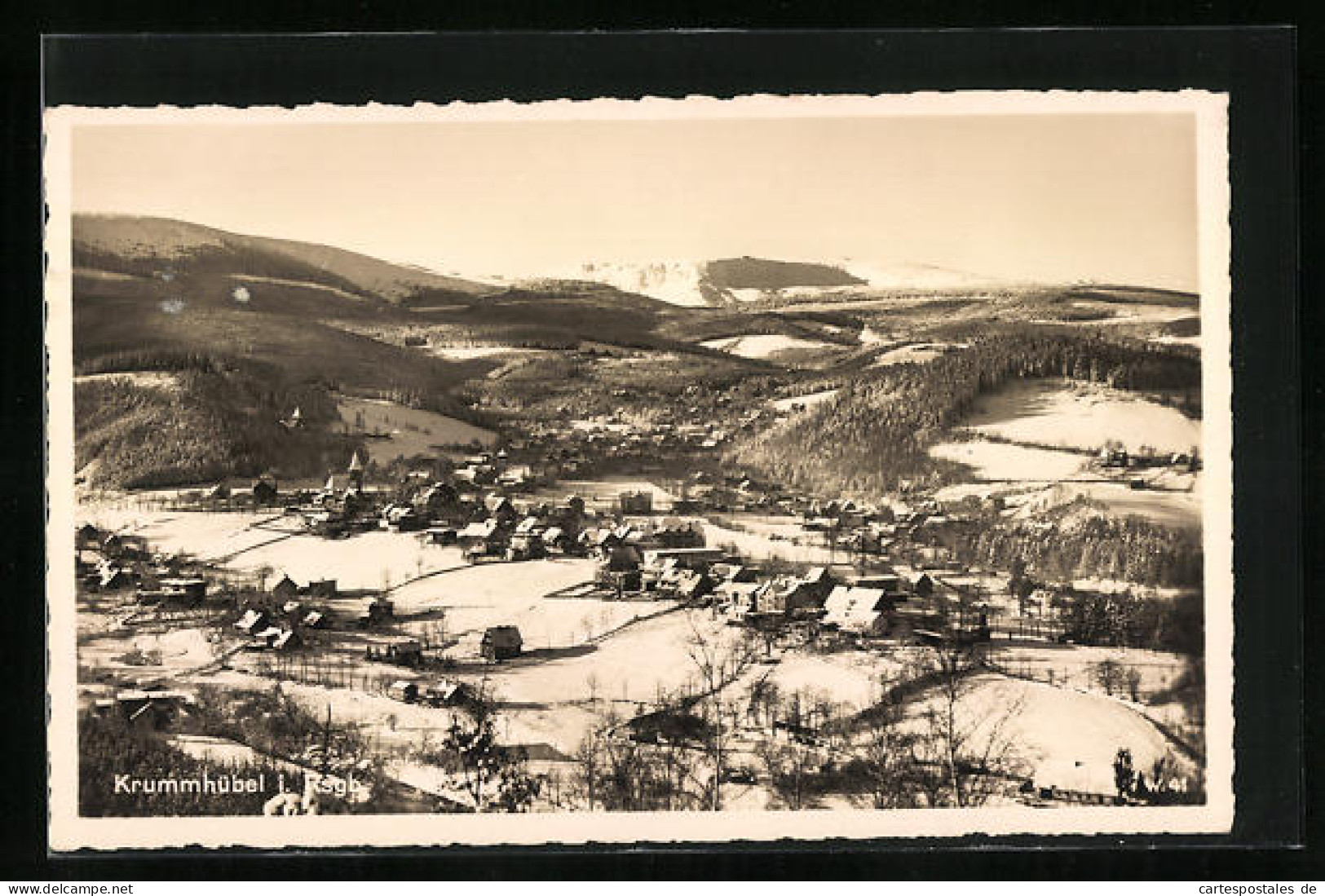 AK Krummhübel I. Rsgb., Generalansicht Im Schnee  - Schlesien