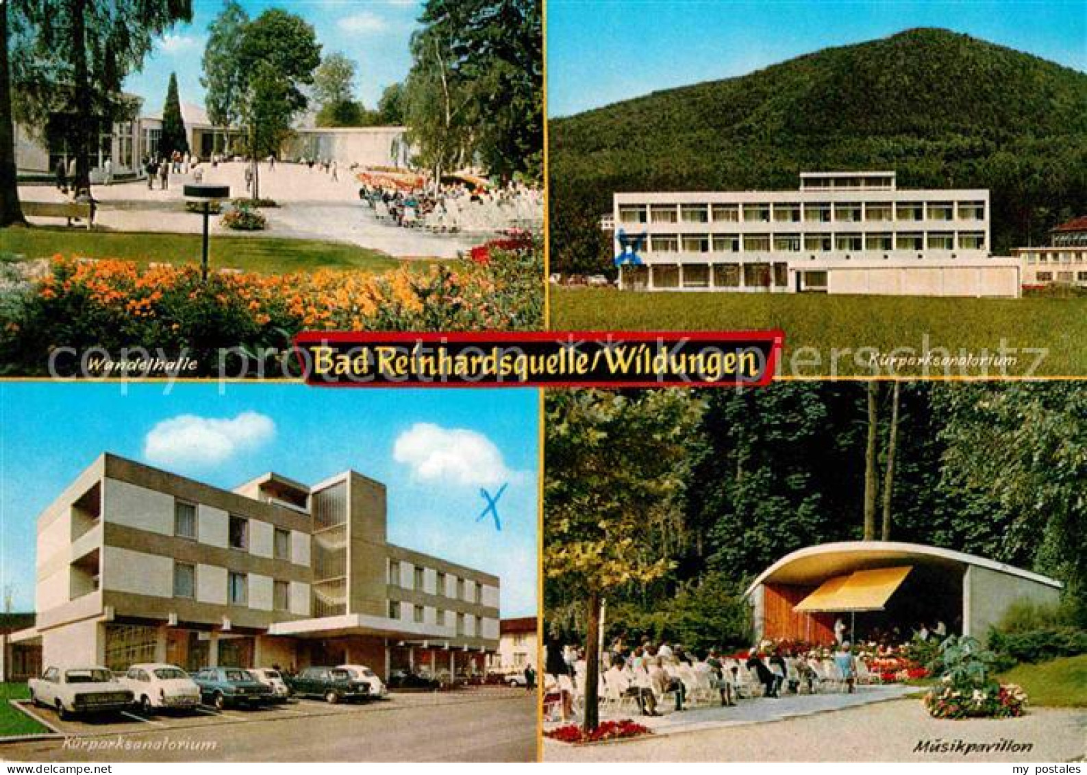 72750228 Bad Reinhardsquelle Kurparksanatorium Wandelhalle Musikpavillon Bad Rei - Bad Wildungen