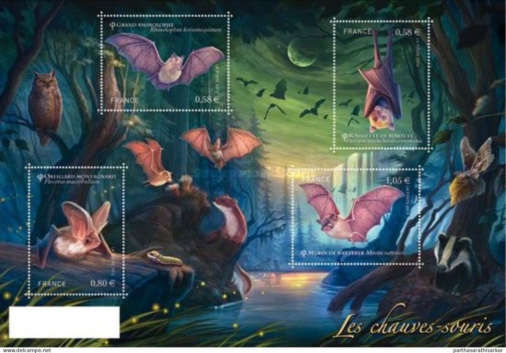 FRANCE 2013 FAUNA GREATER HORSESHOE BAT MINIATURE SHEET MS MNH - Neufs