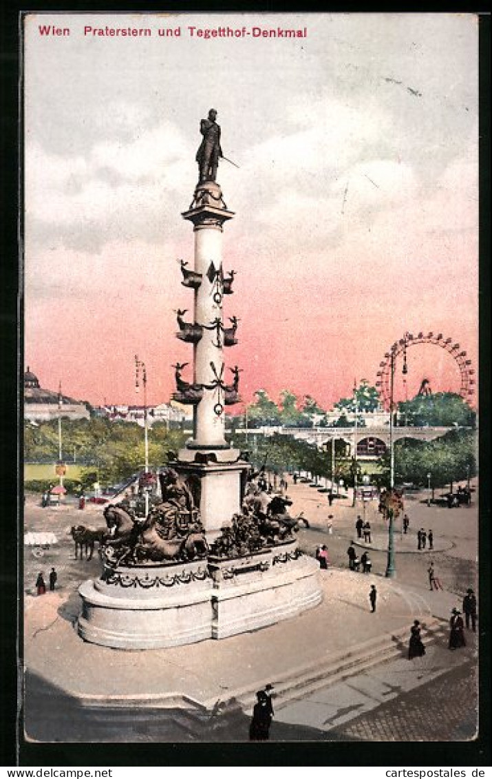 AK Wien, Praterstern Mit Tegetthoff-Denkmal  - Other & Unclassified