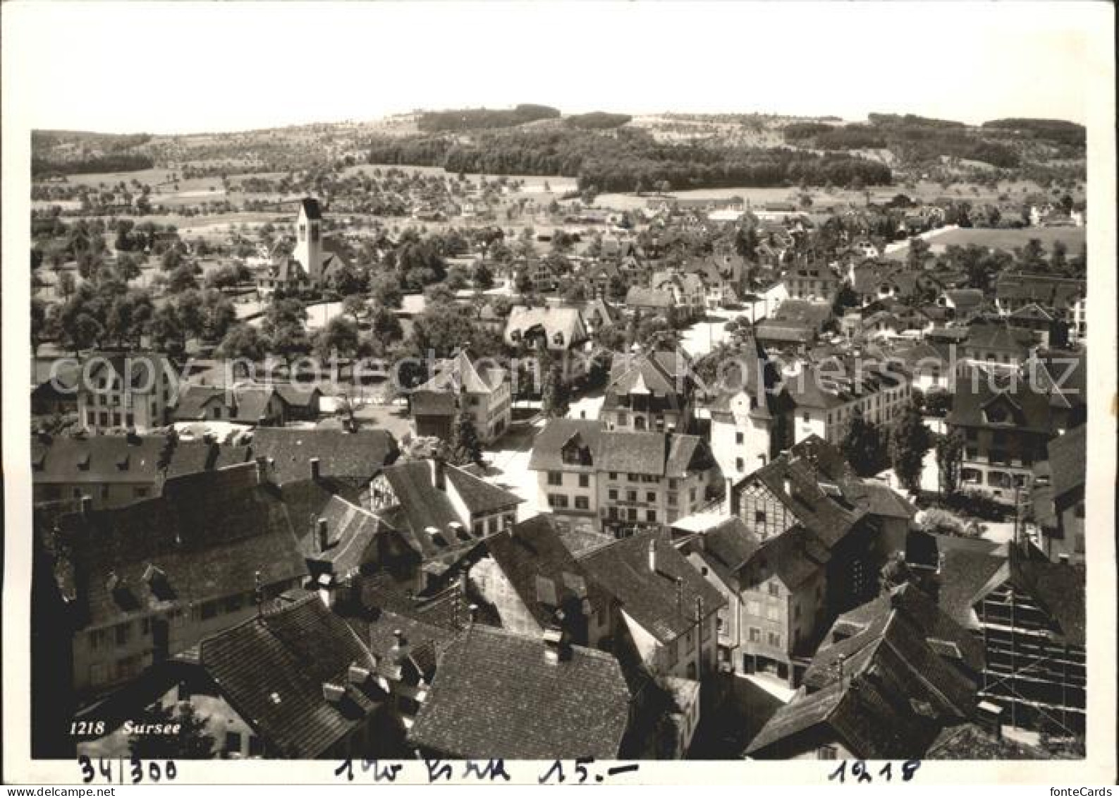 12360109 Sursee Blick Ueber Die Stadt Sursee - Sonstige & Ohne Zuordnung