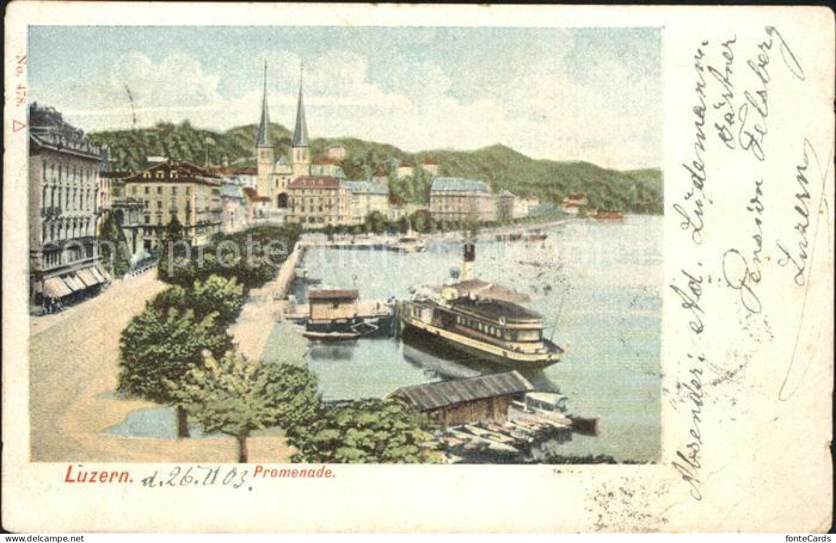 12316009 Luzern LU Promenade Vierwaldstaettersee Dampfer Luzern - Sonstige & Ohne Zuordnung