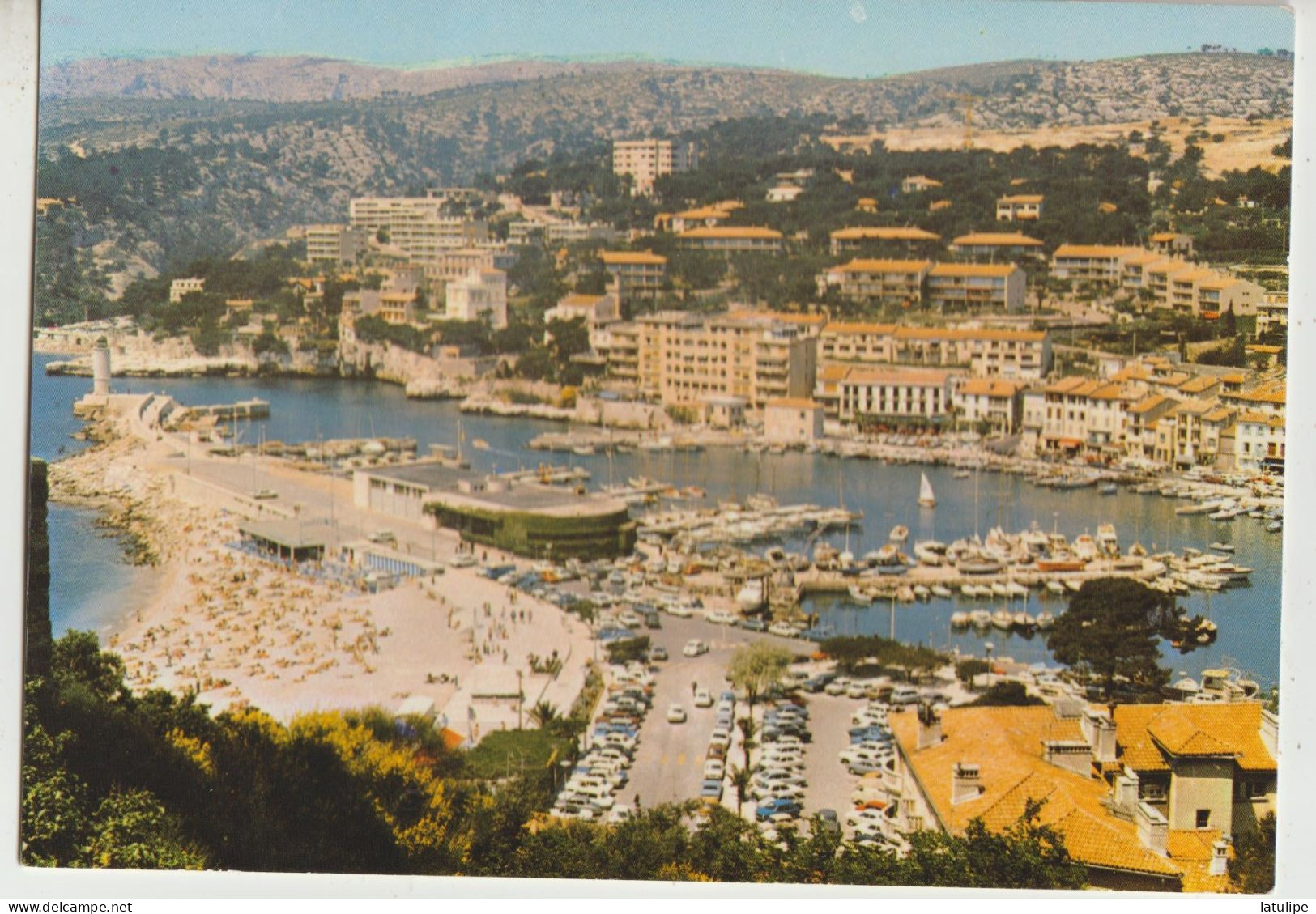 Cassis 13  Carte Circulée Vue Generale Du, Port _Tres Tres Animé_Voitures Et Bateaux - Cassis