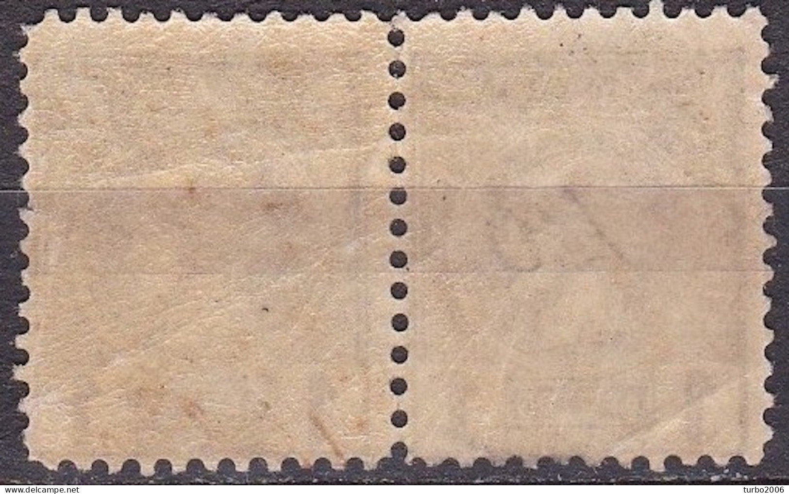 GREECE 1889-91 Small Hermes Head 1 L Grey Brown Athens Issue Perforated 11½ Vl. 93 A In Used Pair - Gebraucht