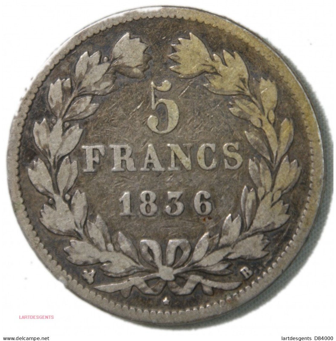 Louis Philippe Ier- 5 Francs 1836 ROUEN, Lartdesgents - Other & Unclassified