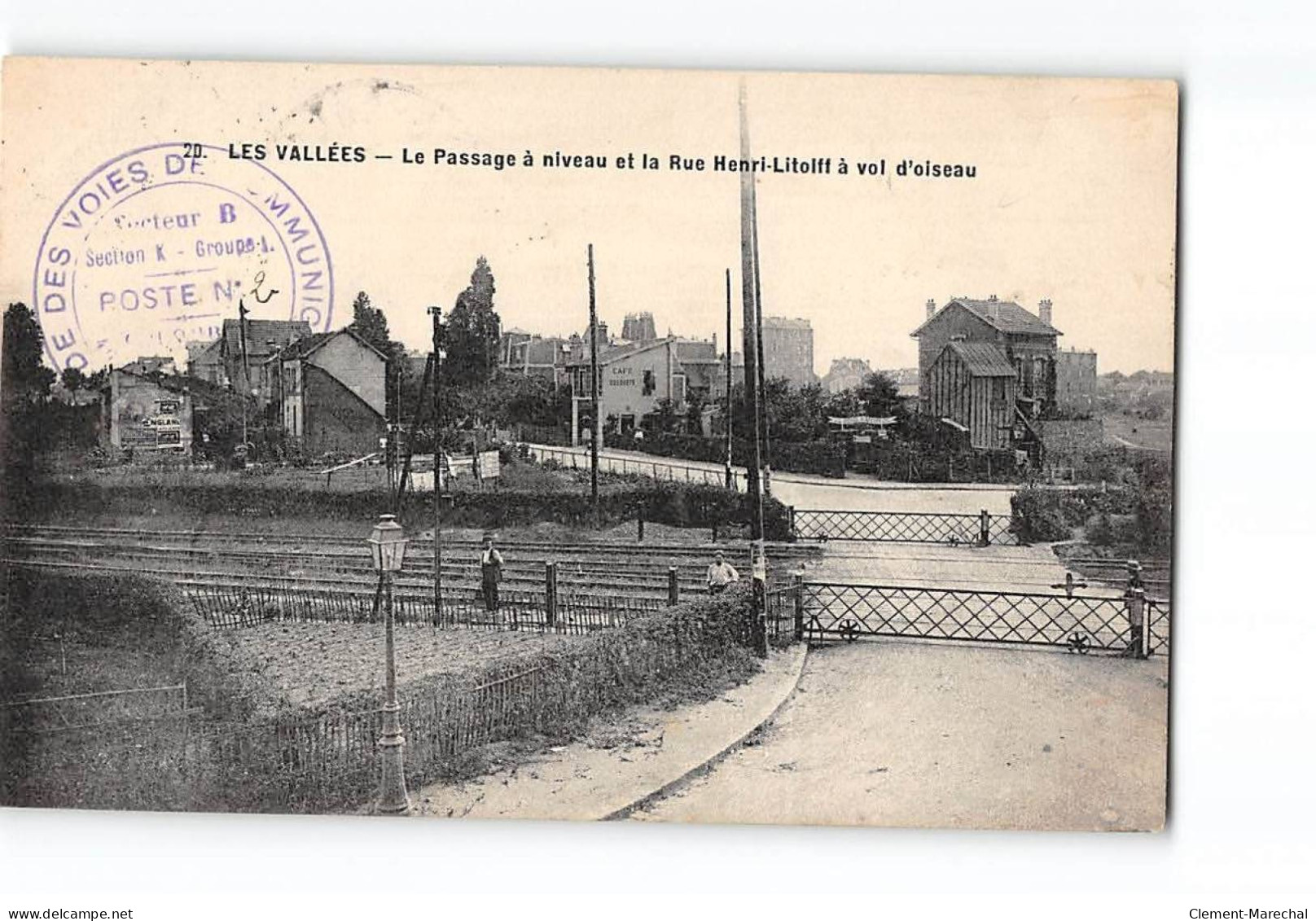 LES VALLEES - Le Passage à Niveau Et La Rue Henri Litolff à Vol D'oiseau - Très Bon état - Andere & Zonder Classificatie