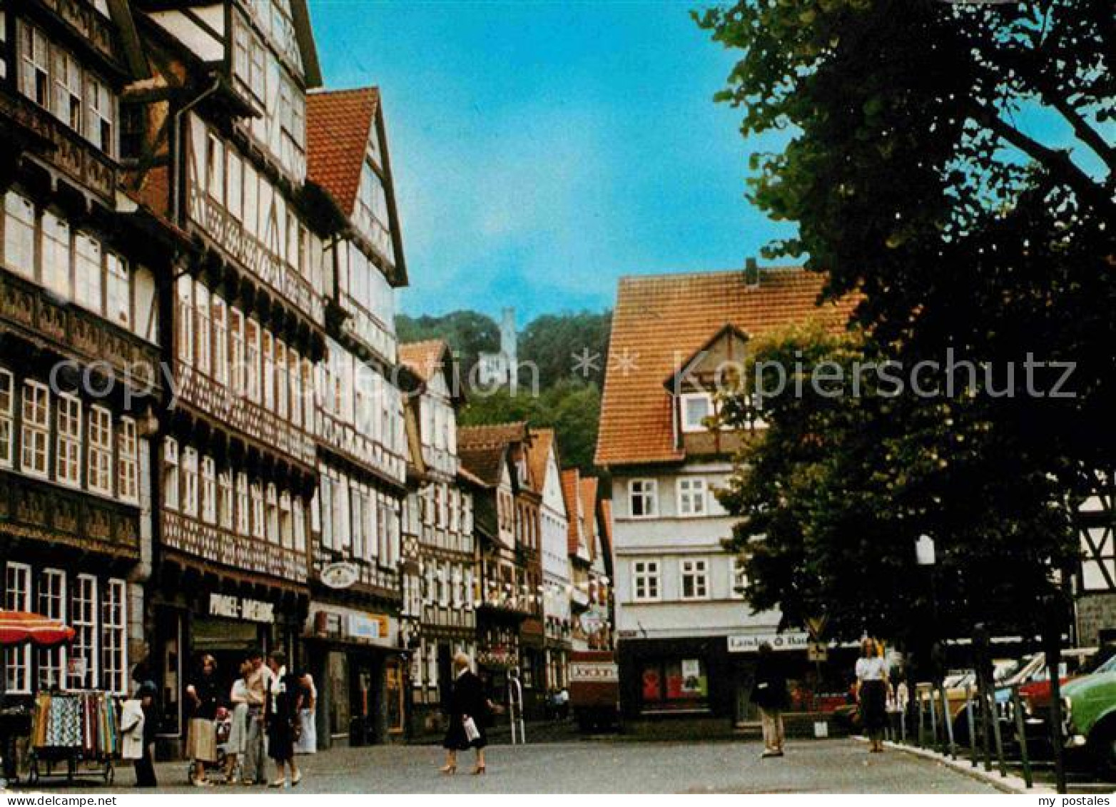 72737614 Hann. Muenden Kirchplatz Mit Blick Zur Tillyschanz Fachwerkhaeuser Hann - Hannoversch Muenden