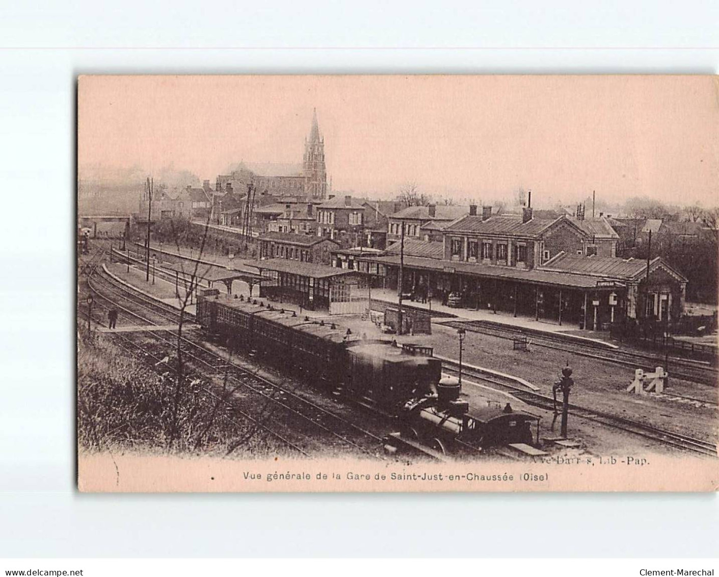 Vue Générale De La Gare De SAINT JUST EN CHAUSSEE - état - Saint Just En Chaussee