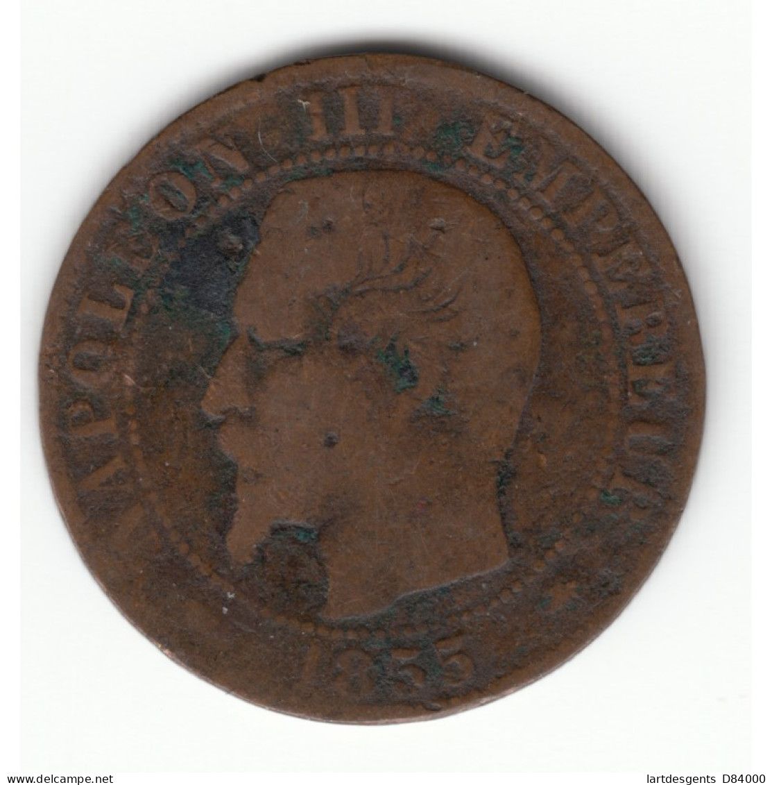 5 CENTIMES NAPOLEON III, TETE NUE  1855 BB Chien  TB  DV5C0022 - Andere & Zonder Classificatie