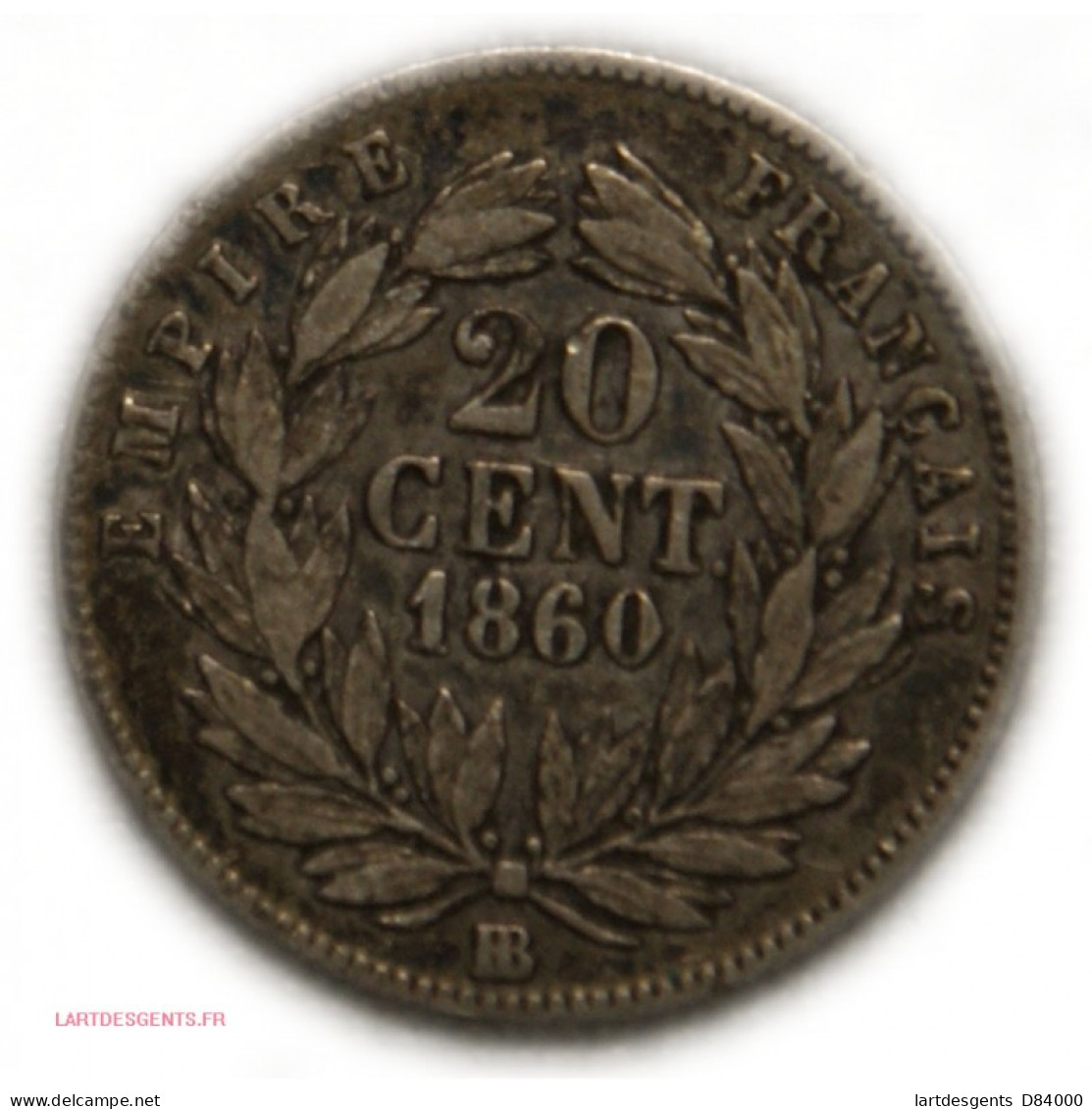 20 Centimes  1860 BB 6/5  Napoléon III, Lartdesgents - Andere & Zonder Classificatie