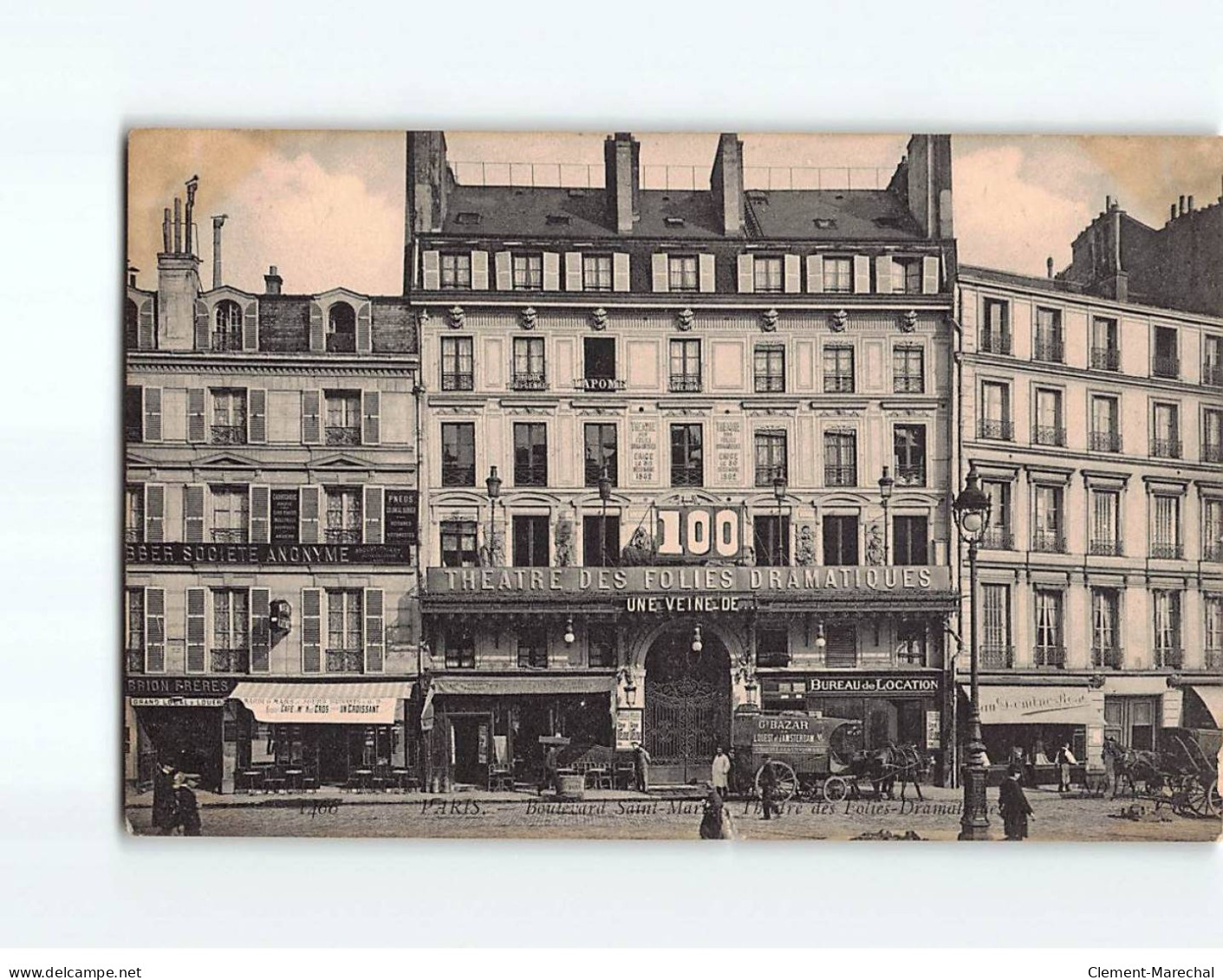 PARIS : Boulevard Saint-Martin, Théâtre Des Folies-Dramatiques - Très Bon état - District 11