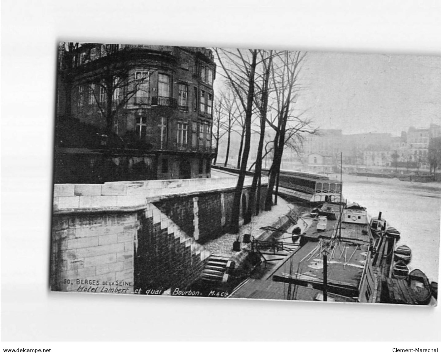 PARIS : Berges De La Seine, Hôtel Lambert Et Quai De Bourbon - Très Bon état - Bar, Alberghi, Ristoranti