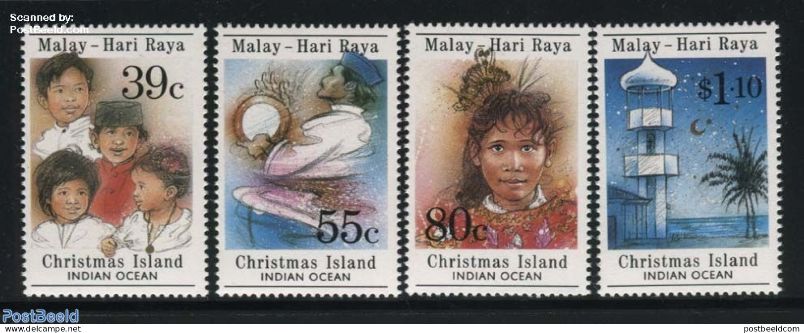 Christmas Islands 1989 Hari Raya Festival 4v, Mint NH, Religion - Various - Religion - Folklore - Christmas Island
