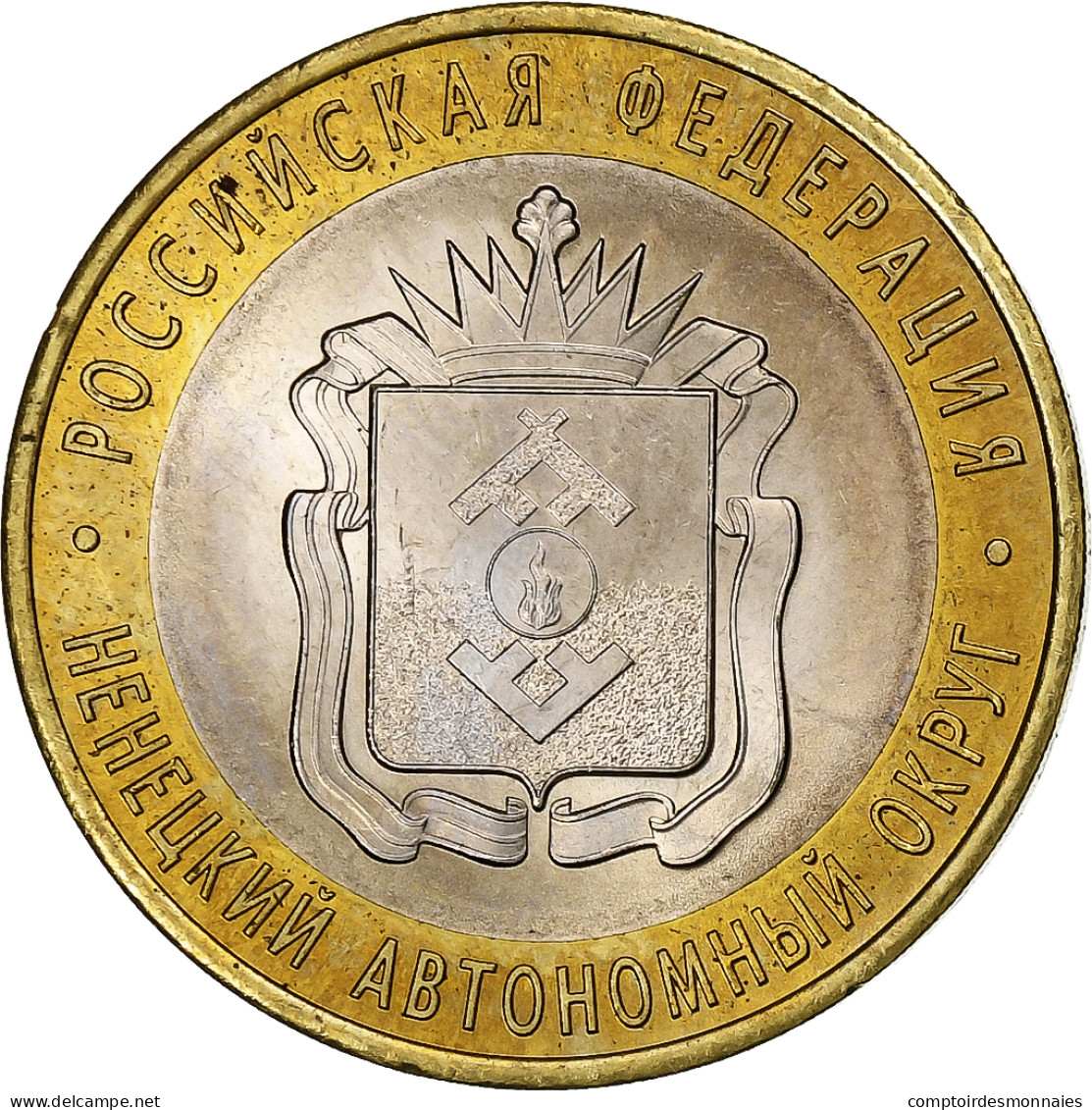 Russie, 10 Roubles, 2010, Saint-Pétersbourg, Bimétallique, SUP, KM:1278 - Russie