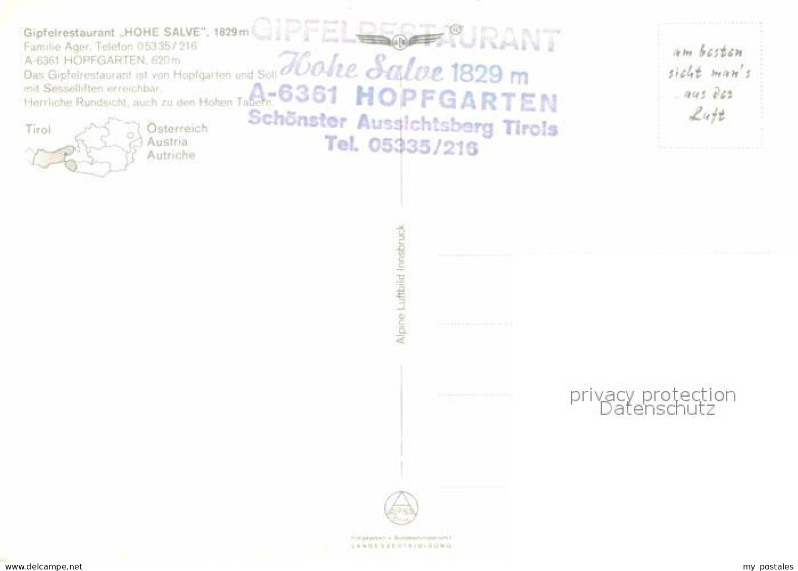 72733199 Hohe Salve Gipfelrestaurant Mit Kaisergebirge Alpenpanorama Fliegeraufn - Sonstige & Ohne Zuordnung