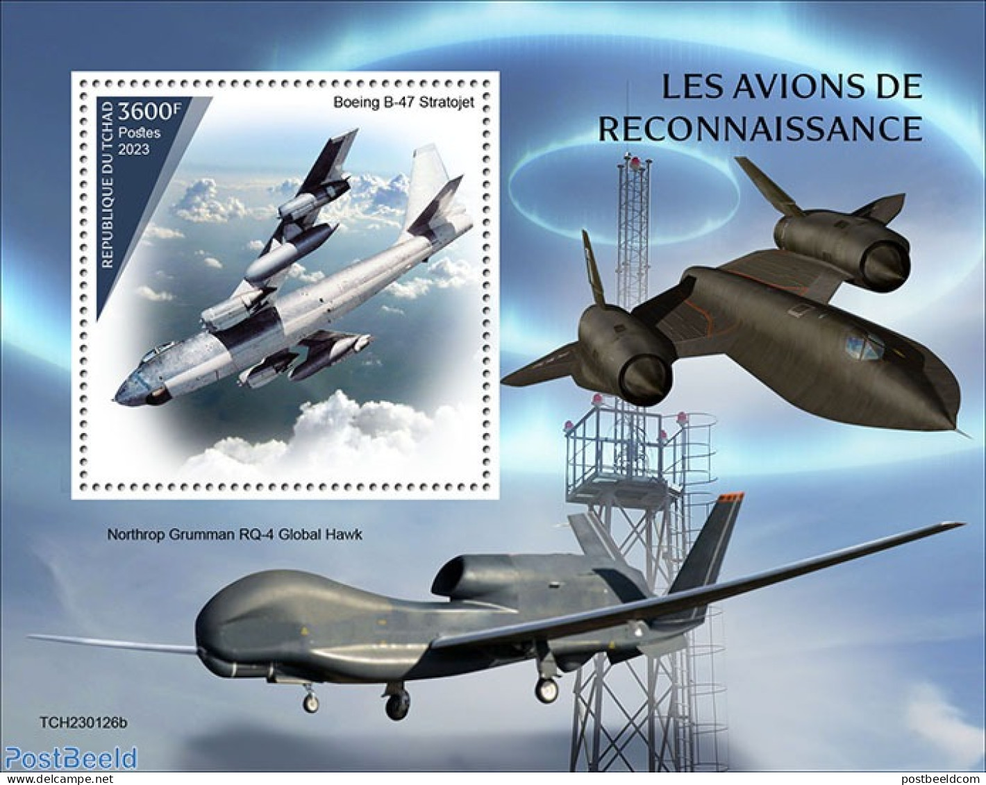 Chad 2023 Spy Planes, Mint NH, History - Transport - Militarism - Aircraft & Aviation - Sonstige & Ohne Zuordnung