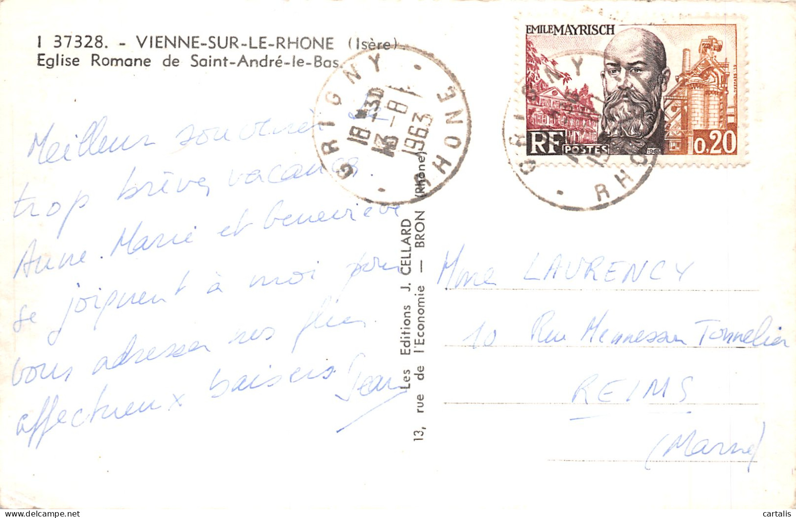 38-VIENNE SUR RHONE-N°4191-G/0015 - Vienne