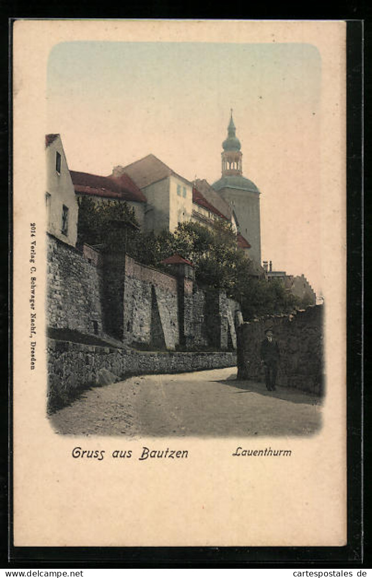 AK Bautzen, Strassenpartie Am Lauenturm  - Bautzen