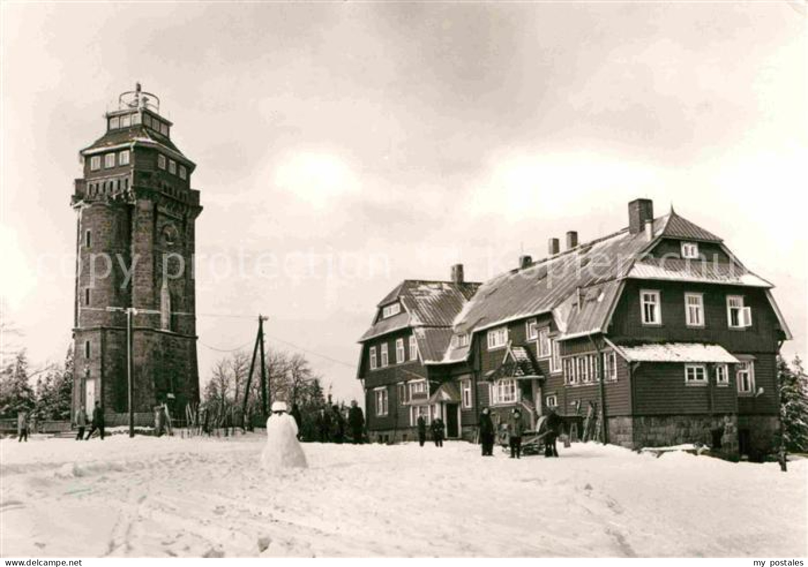 72729526 Auersberg Wildenthal Aussichtsturm Berggaststaette Im Winter Eibenstock - Eibenstock