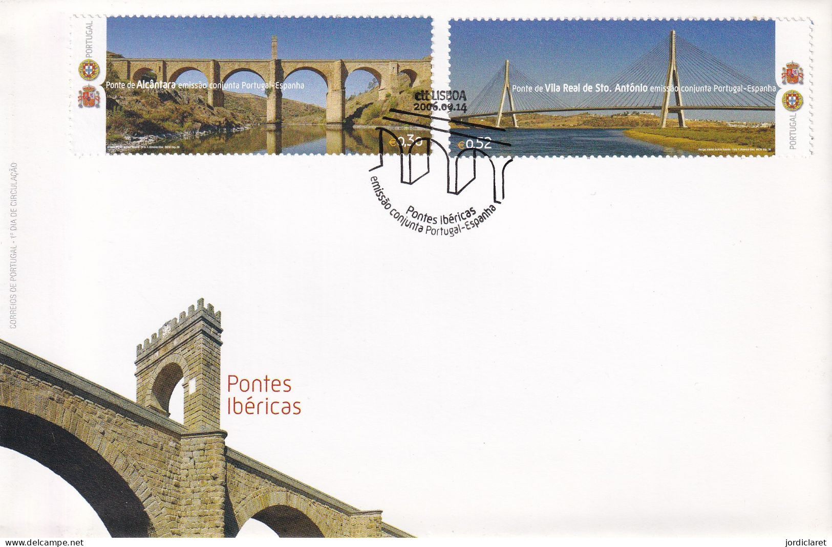 FDC  PORTUGAL 2006 - Brücken