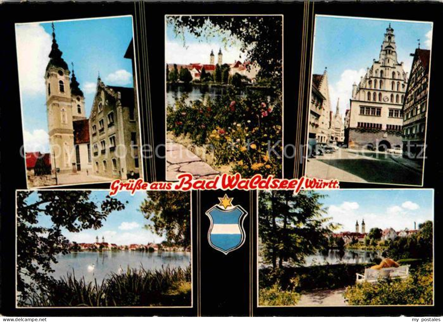 72728950 Bad Waldsee Kirche Teich Rathaus  Bad Waldsee - Bad Waldsee