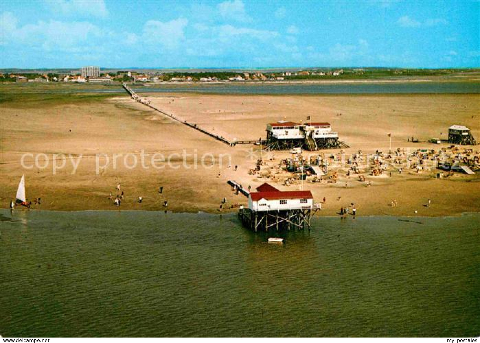 72727271 St Peter-Ording Fliegeraufnahme Strand Und Seebruecke St. Peter-Ording - St. Peter-Ording