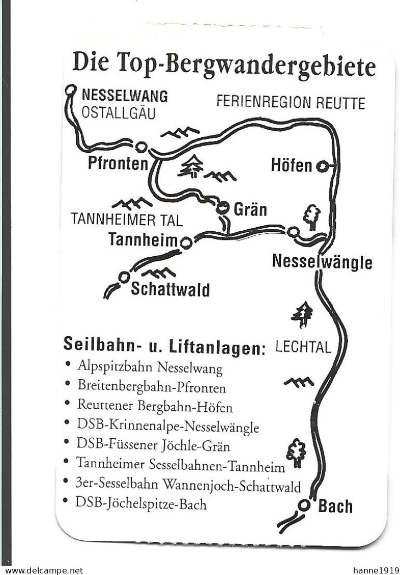 Nesselwang Ostallgau Die Top Bergwandergebiete Toegangskaart Ticket Entrée Htje - Biglietti D'ingresso