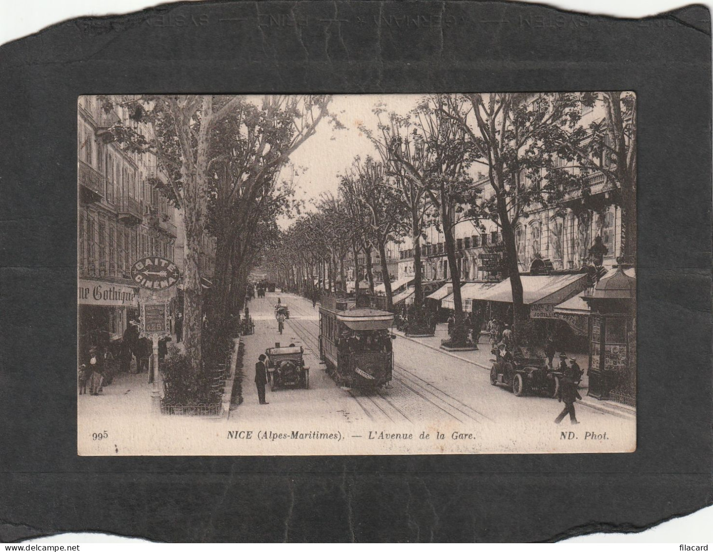 129038         Francia,     Nice,   L"Avenue   De La  Gare,   VGSB   1916 - Panoramic Views