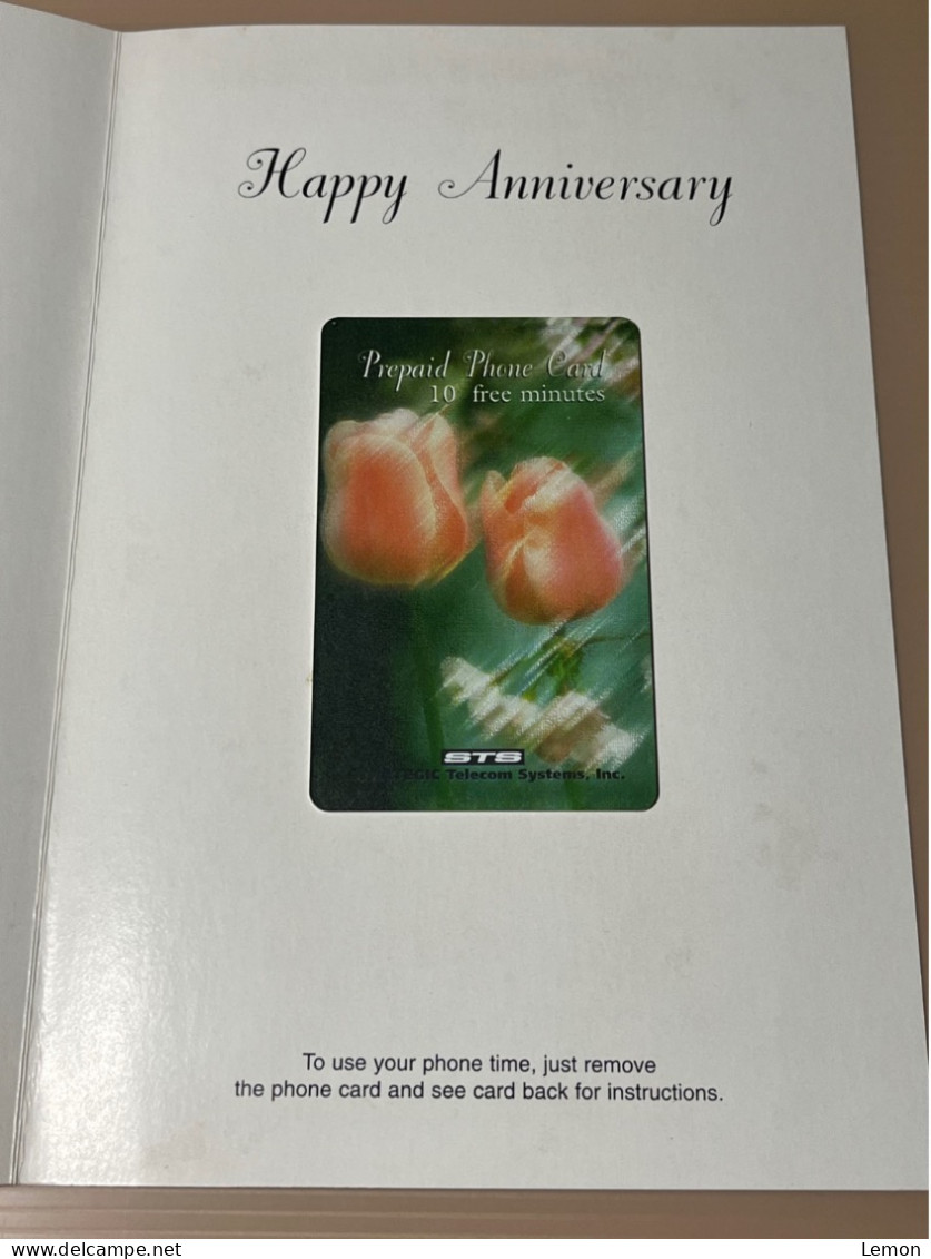 Mint USA UNITED STATES America Prepaid Telecard Phonecard, STS Red Roses, Set Of 1 Mint Card With Greeting Card - Autres & Non Classés