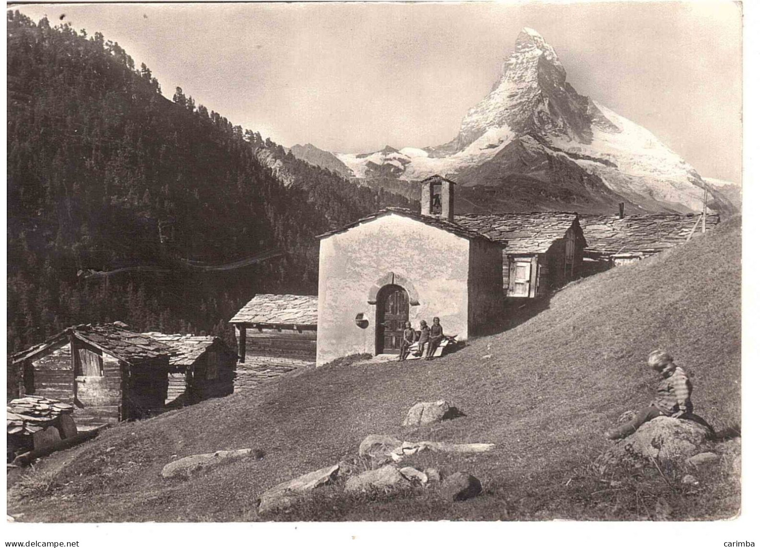 CARTOLINA CERVINO CON ANNULLO TARGHETTA PANETTONE MOTTA - 1946-60: Marcophilia