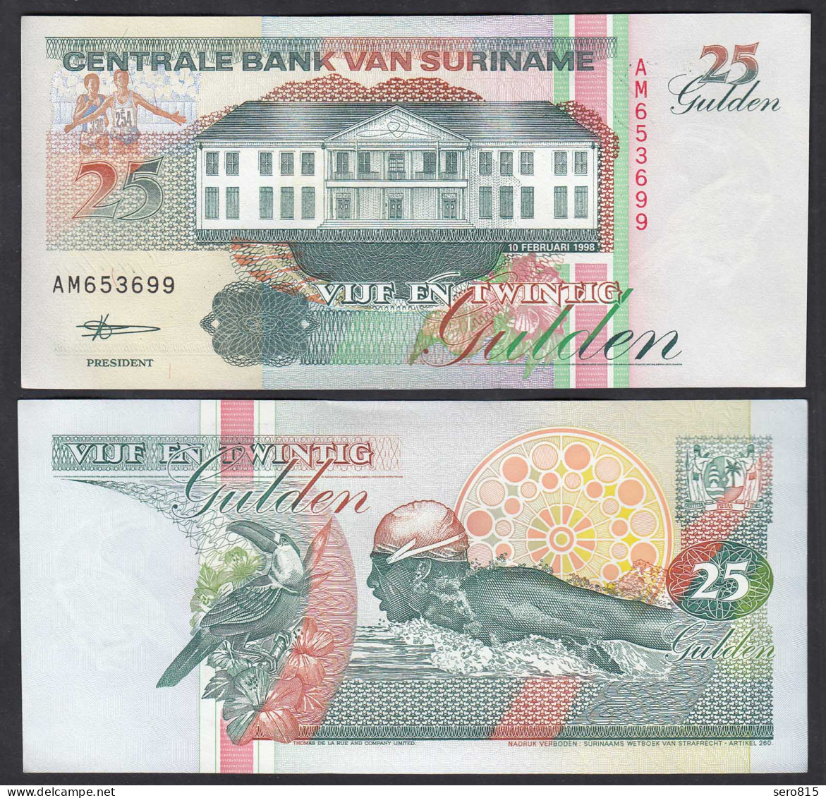 SURINAM - SURINAME 25 Gulden 1998 Pick 138d UNC (1)    (27691 - Sonstige – Amerika