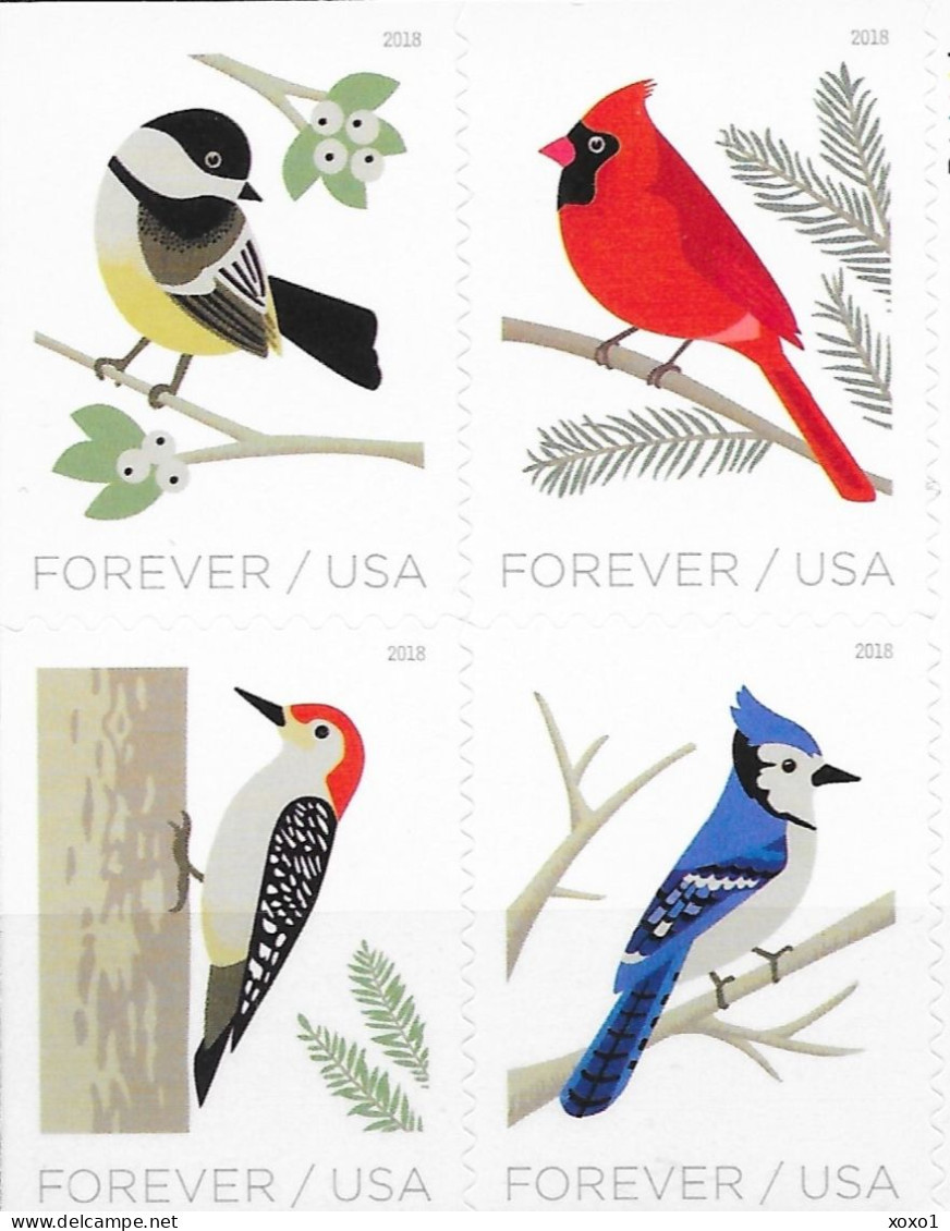 USA 2018 MiNr. 5537 - 5540 Etats-Unis United States Birds In Winter    4v   MNH** 25,00 € - Sonstige & Ohne Zuordnung