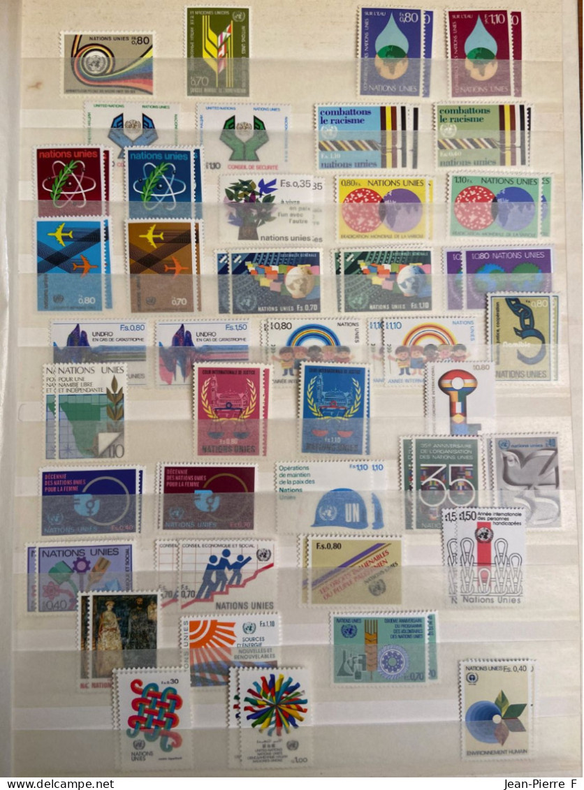 600 timbres neufs des Nations Unies (ONU) – Bureaux de New-York et Genève