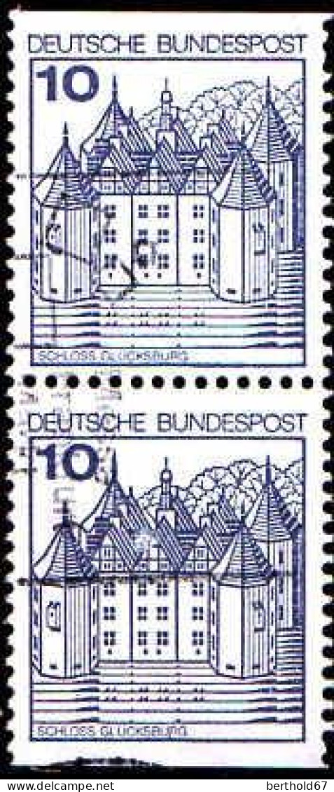 RFA Poste Obl Yv: 762b2v Schloss Glücksburg (Obl.mécanique) (Thème) - Castles