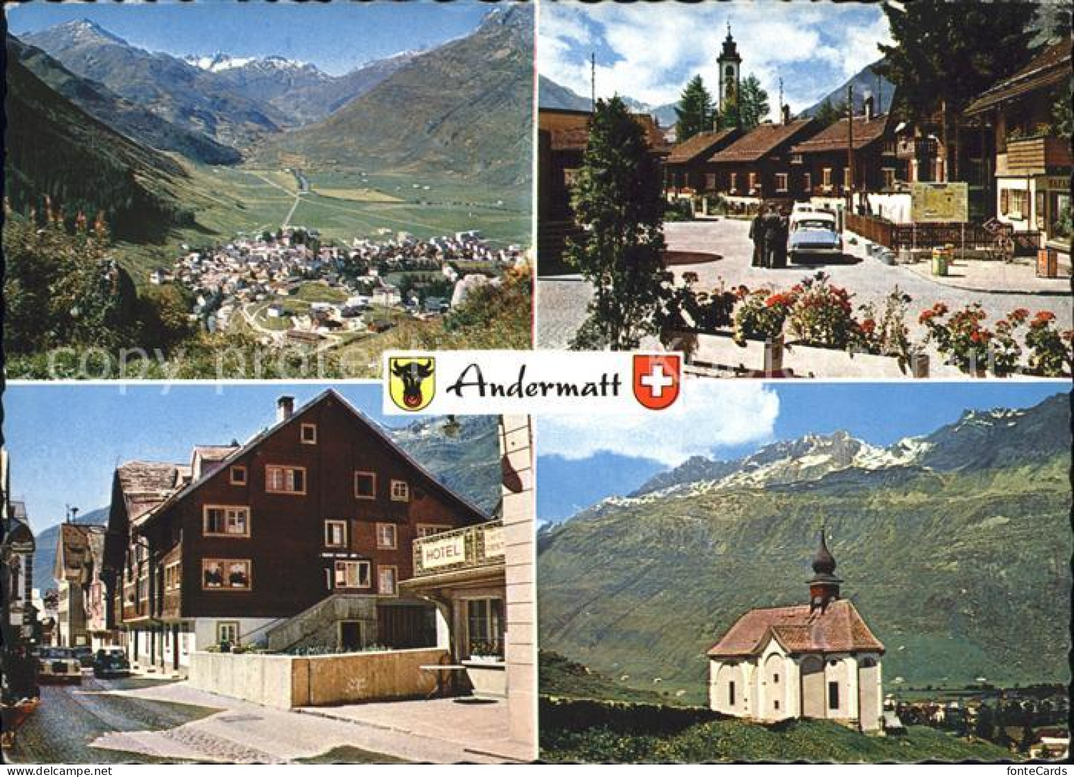 11904177 Andermatt Panorama Dorfpartien Kapelle Andermatt - Other & Unclassified